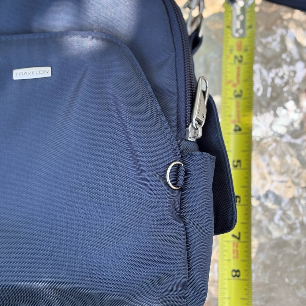 Travelon Blue Messenger Bag with Anti-Theft Features - Picture 10 of 10